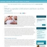 What is capsular contracture and how can it be treated?